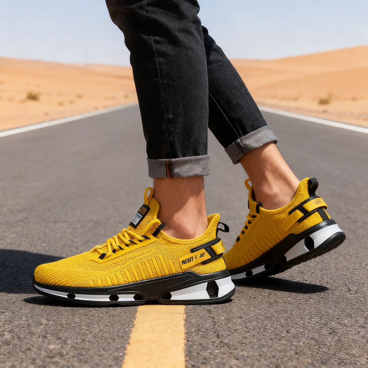 Baasploa Laufschuhe für Herren, leichte, lässige Herren-Designer-Mesh-Sneaker mit Schnürung, Outdoor-Sport-Wanderschuhe für Herren