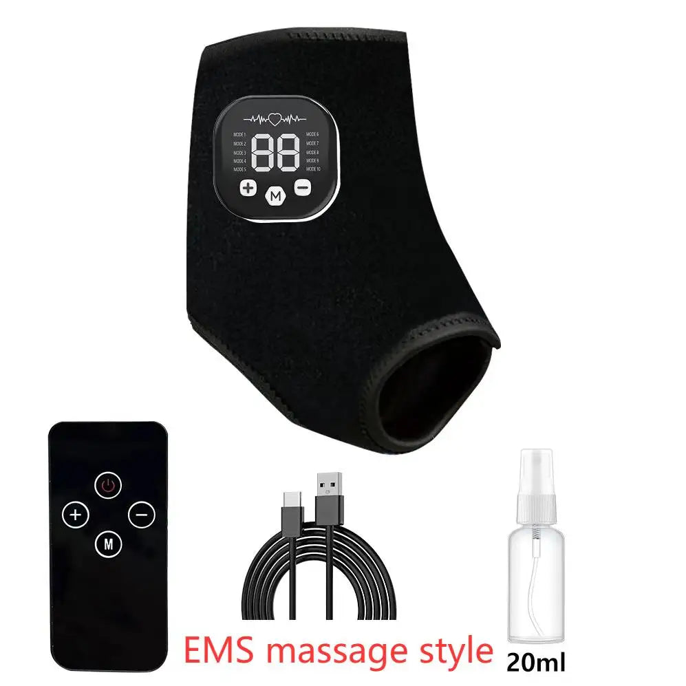 Intelligentes EMS Fuß- und Knöchelmassagegerät Rotlichttherapie Elektrisch Beheizte Vibration Schmerzlinderung Heizpad