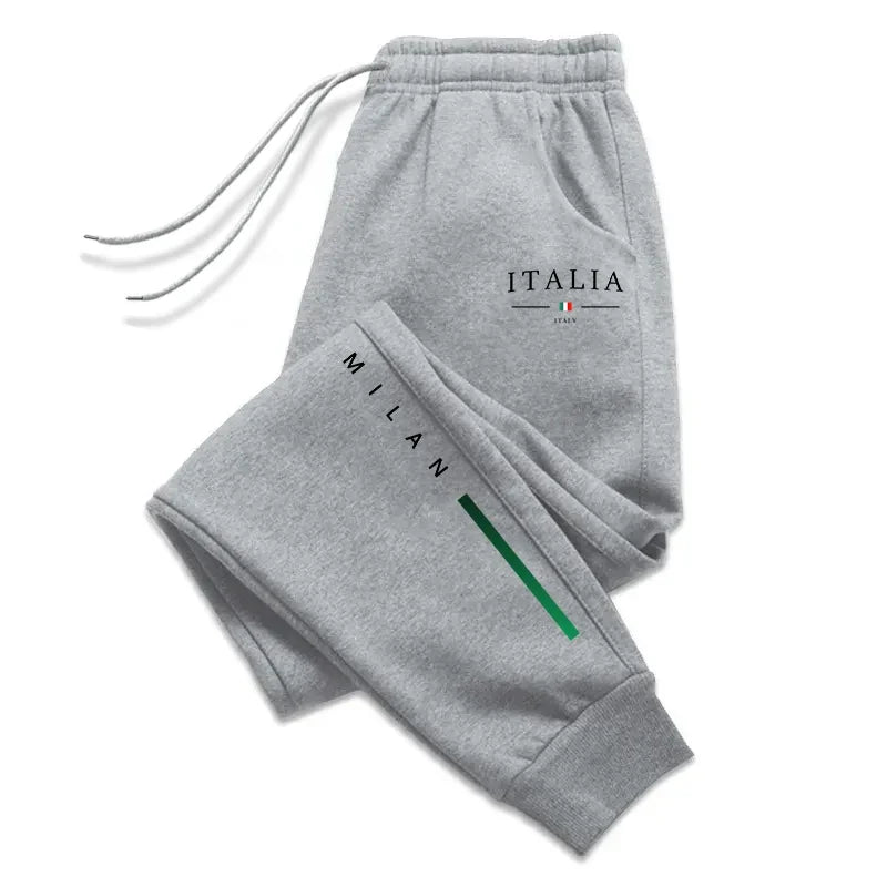 Herren-Jogginghose mit Aufdruck, lässige Sportbekleidung, Outdoor-Laufhose, modische, bequeme lange Hose mit elastischem Bund