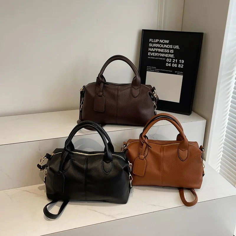 Retro-Tasche mit großem Fassungsvermögen für Damen 2025, Frühlings- und Herbstmode, mattierte Tasche, tragbare Pendler-Einkaufstasche