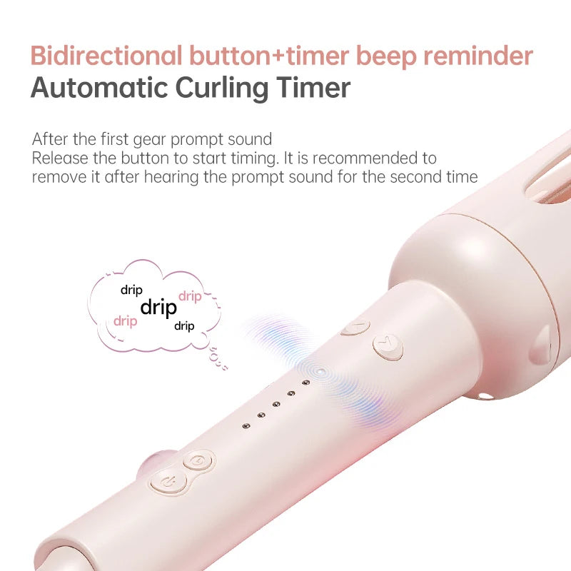 Automatischer Lockenstab Austauschbarer Haarlockenwickler Negative Ionen Lockenstab-Set 3 Temperaturen Haarstyling-Tools für Frauen