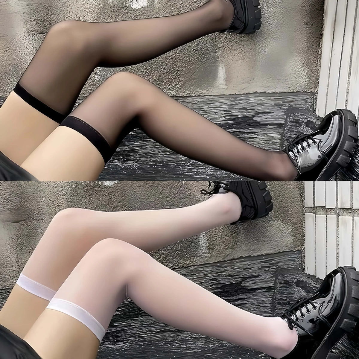 2026 Neu Übergröße Damen Seiden-Dünne Transparente Enge Hohe Schwarze Strümpfe Damen Mädchen Elastische Überknie-Lange Socken Frühling Sommer