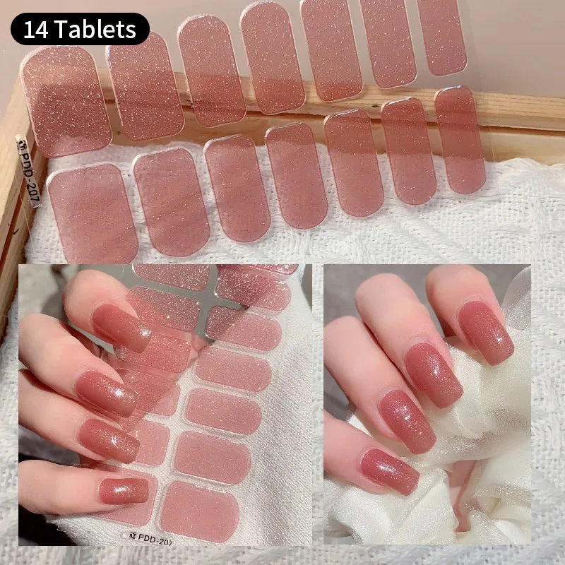 16 Tipps weinrote Nagelaufkleber, langlebig, einfarbig, volle Nagelfolien, selbstklebender Slider, Nagelkunst, DIY-Aufkleber, Maniküre-Dekor
