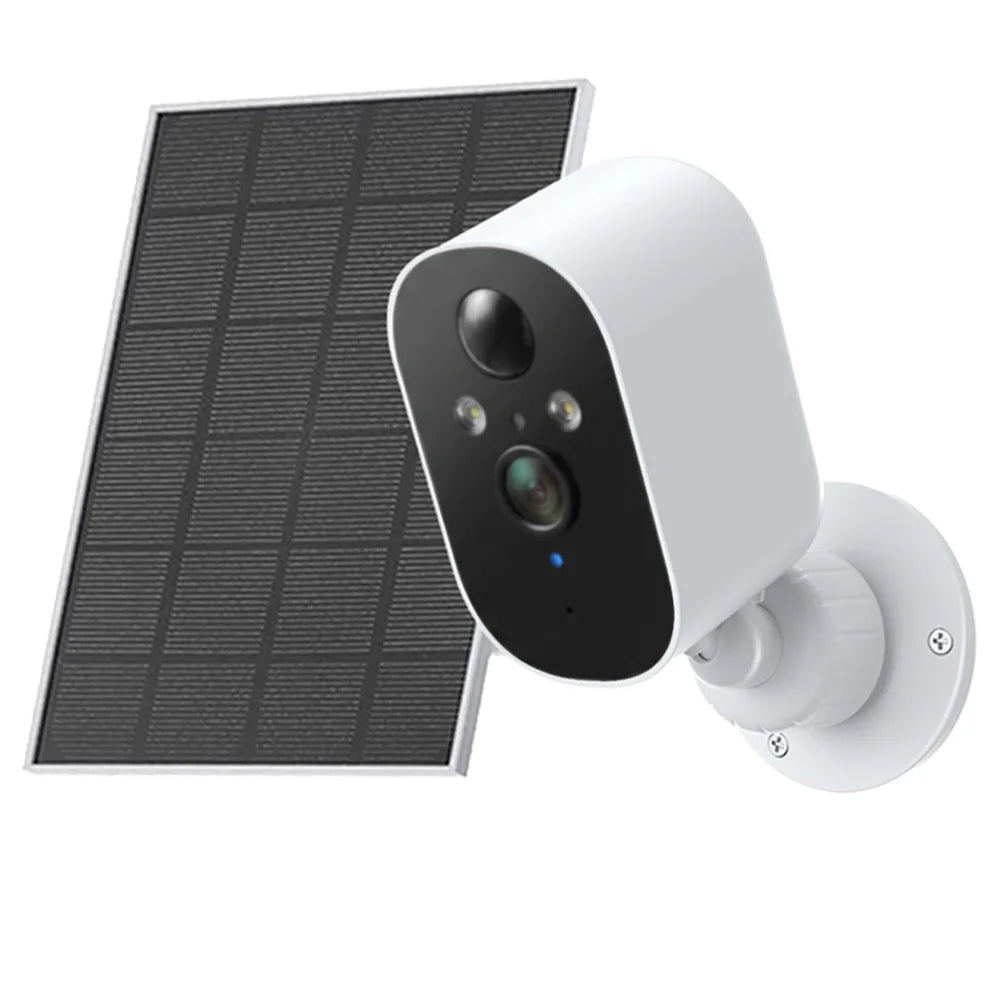 XVIM Drahtlose WIFI-Kamera für den Außenbereich, 1080P, kabellose Heimsicherheitskamera, solarbetrieben, mit Flutlicht, Nachtsicht, lokaler Alarm