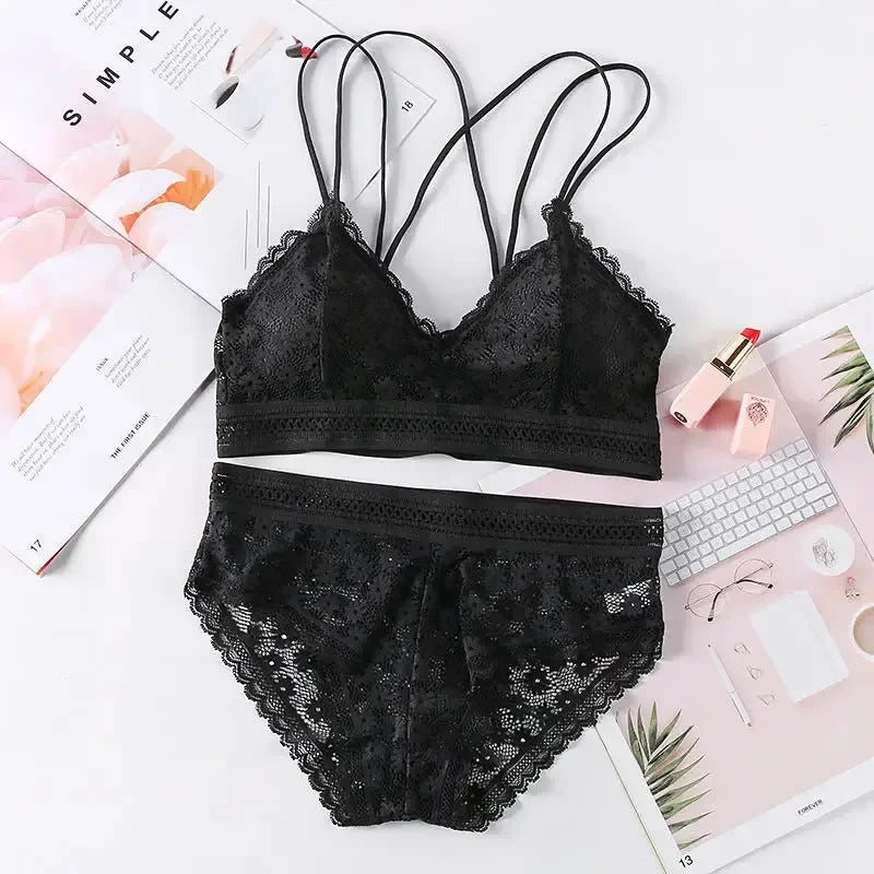 Frauen Dessous Push-up-Bh Unterwäsche Set Sexy Spitze Dessous Set Weibliche Unterwäsche Set Spitze Bh Höschen Nahtlose Unterwäsche frauen
