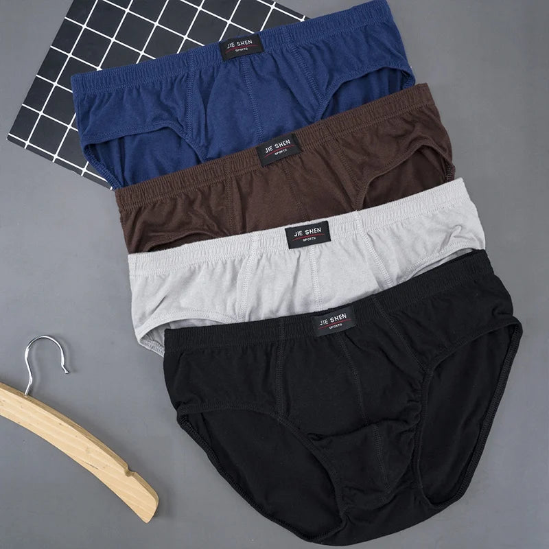 Männer 100 % Baumwolle Atmungsaktive Slips Bequeme Männliche Unterwäsche Dessous Höschen Unterhosen Plus Größe XL -5Xl