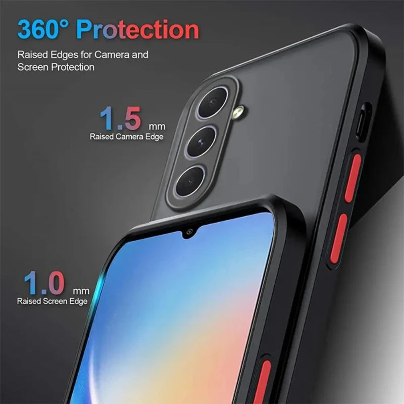 Luxus Matte Stoßfest Telefon Fall Für Samsung Galaxy A56 A52 A23 A14 A13 4G 5G A16 A25 A15 A55 A72 A33 A53 A73 A34 A54 Abdeckung