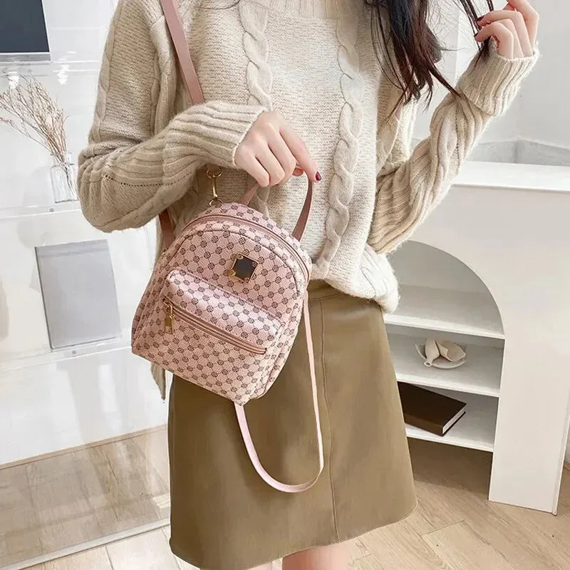 Klassischer Rucksack aus Blumenmaterial für Damen, modischer Studentenrucksack für Damen, tägliche Einkaufstasche für Damen