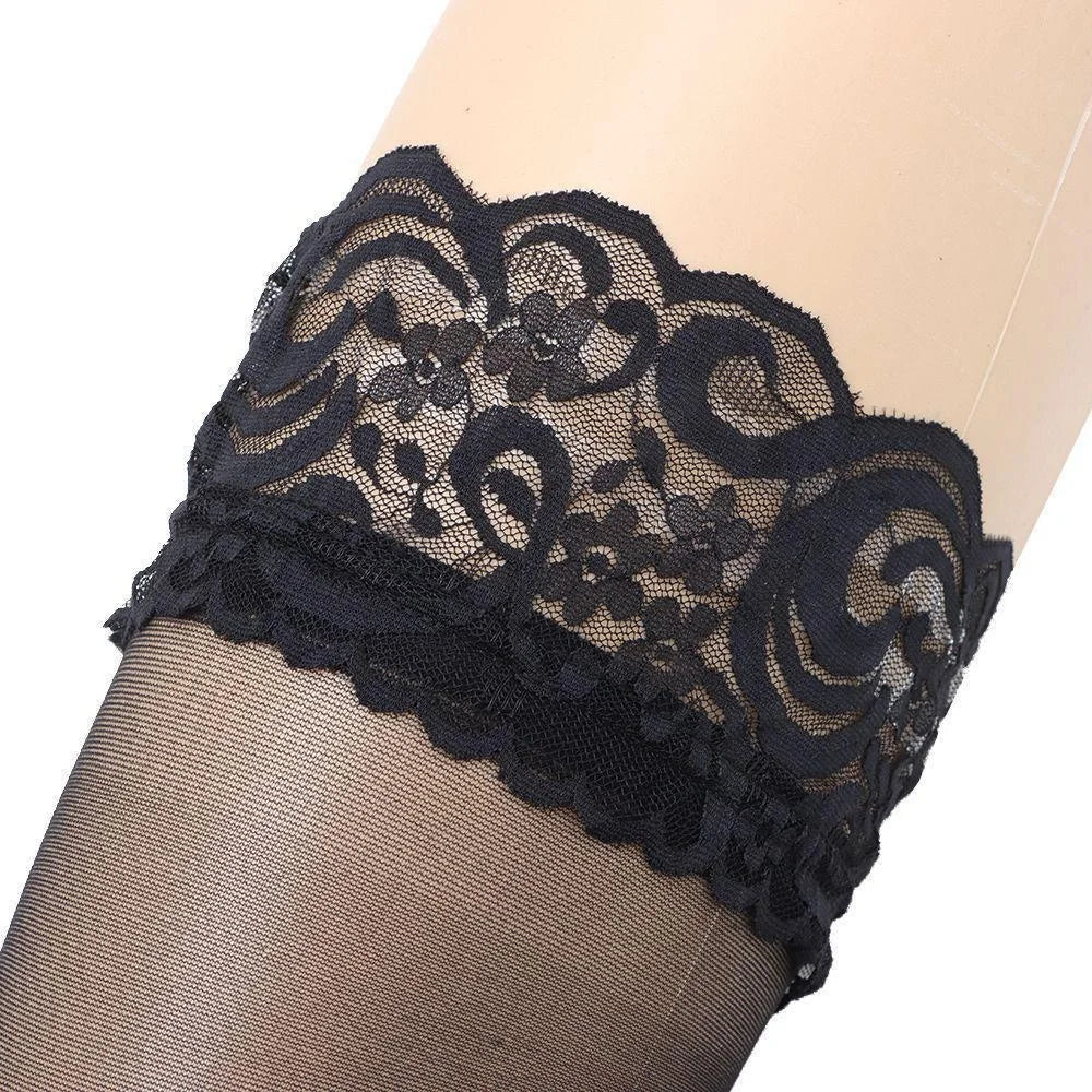 2Pcs Fishnet Strümpfe Frauen Sommer Blume Transparent Seide Strumpf Frauen Weiß Sexy Über Knie Strumpfhosen Elastische Hohe Strümpfe