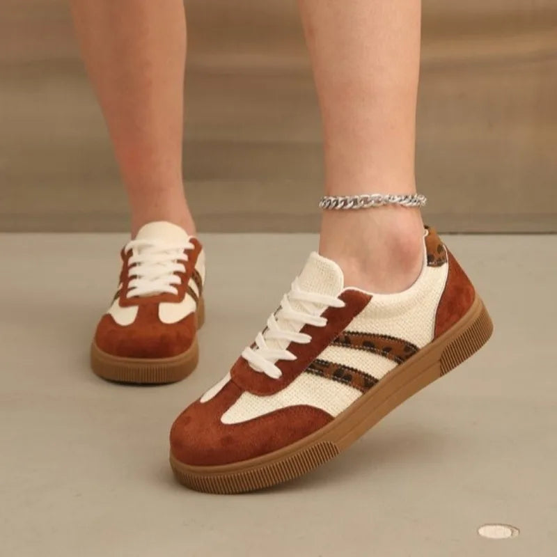 Schuhe für Damen, trendige, lässige Turnschuhe, bequeme Schnürschuhe, Tennisschuhe, atmungsaktive Schuhe zum Gehen und Joggen