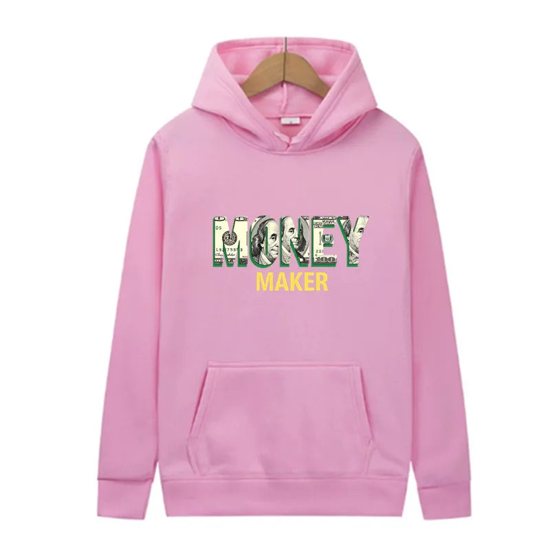 Männlicher Kapuzenpullover, modische Hip-Hop-Kleidung, Straße, Allgleiches, Taschenpullover, Gelddruck, Herren-Kapuzenpullover, Frühling und Herbst, tägliches Spiel und Tragen