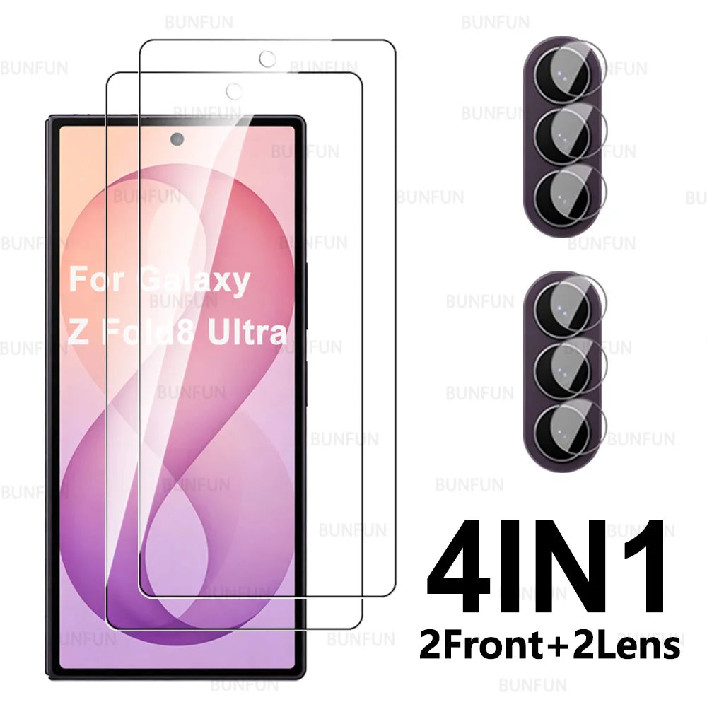 8-in-1 Displayschutzfolie für Samsung Galaxy Z Fold8 Ultra 5G Kamera-Schutzfolie aus gehärtetem Glas für Samsung Z Fold 8 Ultra