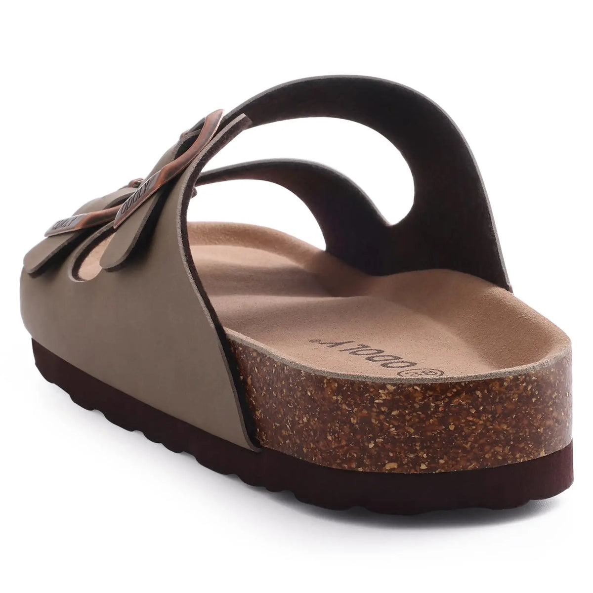 Comwarm Herren-Sandalen mit Korkfußbett, Fußbett, Fußgewölbeunterstützung, Sommer-Outdoor-Sandalen mit verstellbarer Schnalle, Freizeit-Herren-Leder-Sandalen