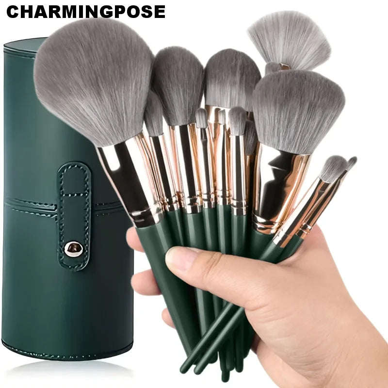 14-teiliges Make-up-Pinsel-Set, weich, flauschig, professionelle Kosmetikpinsel zum Mischen von Foundation, Puder, Lidschatten, komplette Schönheit