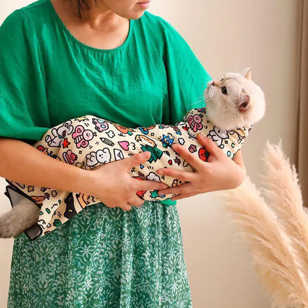 Katzenpflege-Wickelband Selbsthaftendes Katzen-Fixierband Anti-Flucht Katzenwickel Burrito-Wickel zum Nageltrimmen Katzenpflege-Zubehör