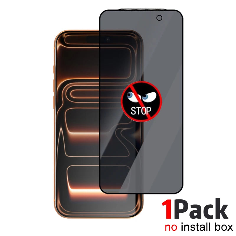 Einfach zu installierende Sichtschutzschutzfolien aus gehärtetem Glas für iPhone 17/17 Air/17 Pro/17 ProMax Anti-Spionage-Folie mit automatischer Ausrichtung