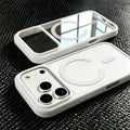 Anti-Vergilbungs-Matte Transparente Handyhülle für iPhone 17 16 15 14 13 Pro Max Plus für MagSafe Magnetische Klare Schutzhülle