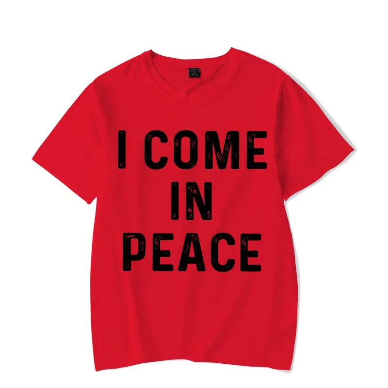 Paar T-shirt Ich bin Frieden/Ich komme in Frieden Gedruckt Kleidung Liebhaber T-shirt Sommer Mode Kurzarm T-shirts Marke Frauen paar Top