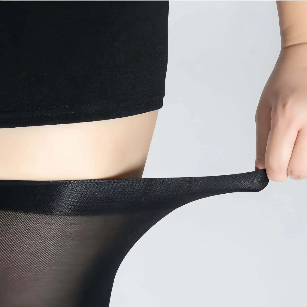 2026 Neu Übergröße Damen Seiden-Dünne Transparente Enge Hohe Schwarze Strümpfe Damen Mädchen Elastische Überknie-Lange Socken Frühling Sommer