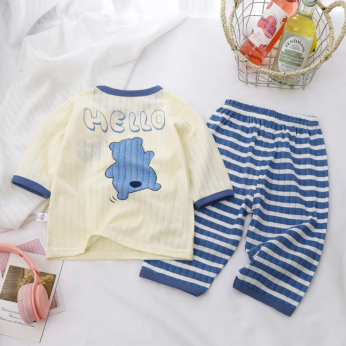 Baby Pyjamas Sets Baumwolle Kind Pyjamas Kleinkind Langarm Baby Nachtwäsche Pyjamas Kinder Cartoon Homewear Kleidung Baby Mädchen