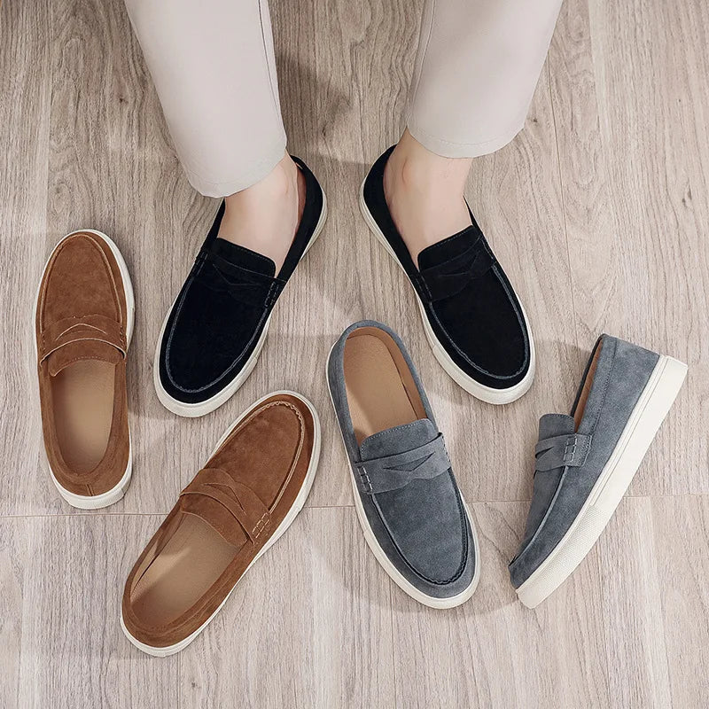 Neue Mode männer Bord Schuhe Bequeme Atmungsaktive loafer Vielseitig Dicken sohlen männlichen Casual Einzelnen Schuhe