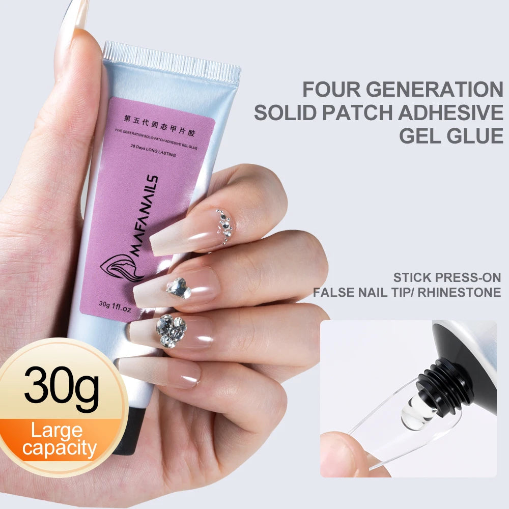 30 g Nagelkleber für Acrylspitzen/Press On Nails Kleber Super Bond Gel Nail Art Kleber Langlebiger Kleber Falsche Nägel Verlängerung