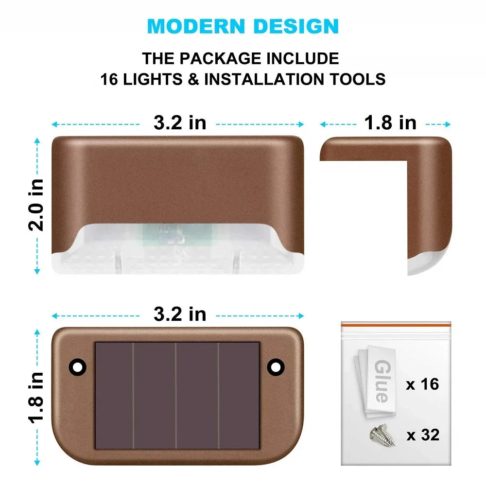 LED Solar Treppen Licht Im Freien Wasserdichte Wand Lichter LED Solar Lichter Haushalt Balkon Garten Dekoration Landschaftsbau Licht