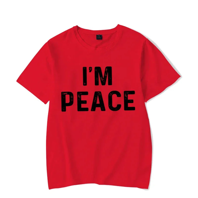 Paar T-shirt Ich bin Frieden/Ich komme in Frieden Gedruckt Kleidung Liebhaber T-shirt Sommer Mode Kurzarm T-shirts Marke Frauen paar Top