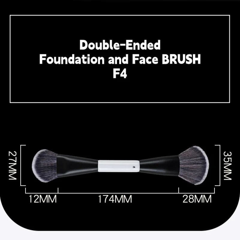 Doppelseitiger Foundation-Pinsel F4 Puder F1 Rouge Kontur F2 Make-up-Pinsel mit Verpackungsbox