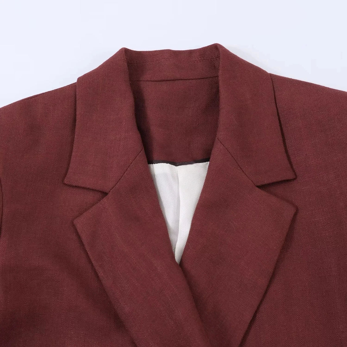 KONDALA Vintage Bürodamen-Anzug mit V-Ausschnitt, Langen Ärmeln, Gürtel-Blazer und Weiter Hose, Modisches Elegantes Damen-Set für Frühling/Sommer 2026
