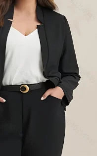 Plus Size Herbst elegante Anzug Jacke Set Büro Dame lässig Frauen Blazer Mantel Hose 2 Stück weiblichen profession ellen Anzug