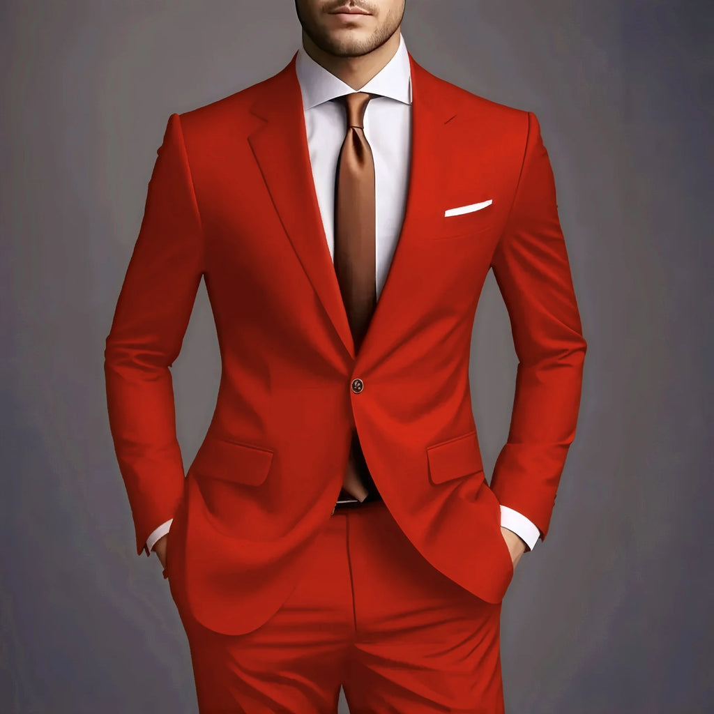 2026 Neue Luxuriöse Elegante Herrenanzüge 2-teiliges Set Modischer Koreanischer Lässiger Slim-Fit Anzug für Gesellschaft, Bräutigam und Hochzeit