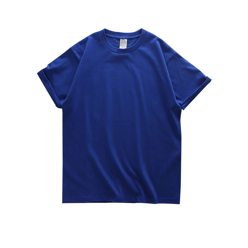 Dukeen 280gsm übergroße schwere T-Shirt für Männer Sommer Kurzarm T-Shirt Baumwolle einfarbig Top lässig T-Shirts ein Stück
