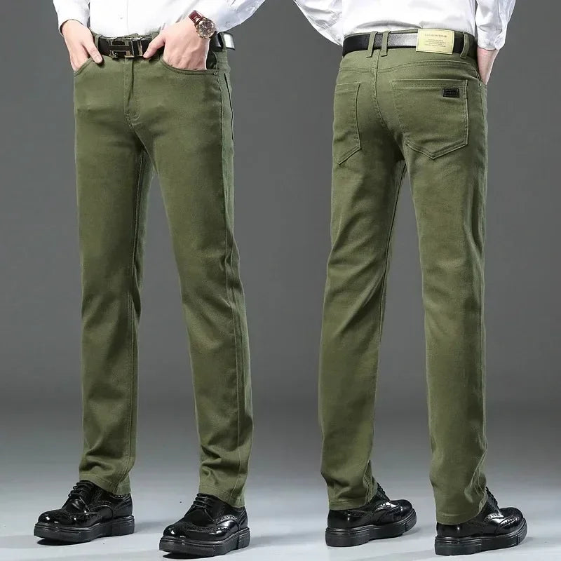 Herbst Neue 98% Baumwolle männer Jeans Weiche Gemütliche Gerade Casual Denim Hosen Plus Größen 42 44 Stretch Mode Hosen männliche Kleidung