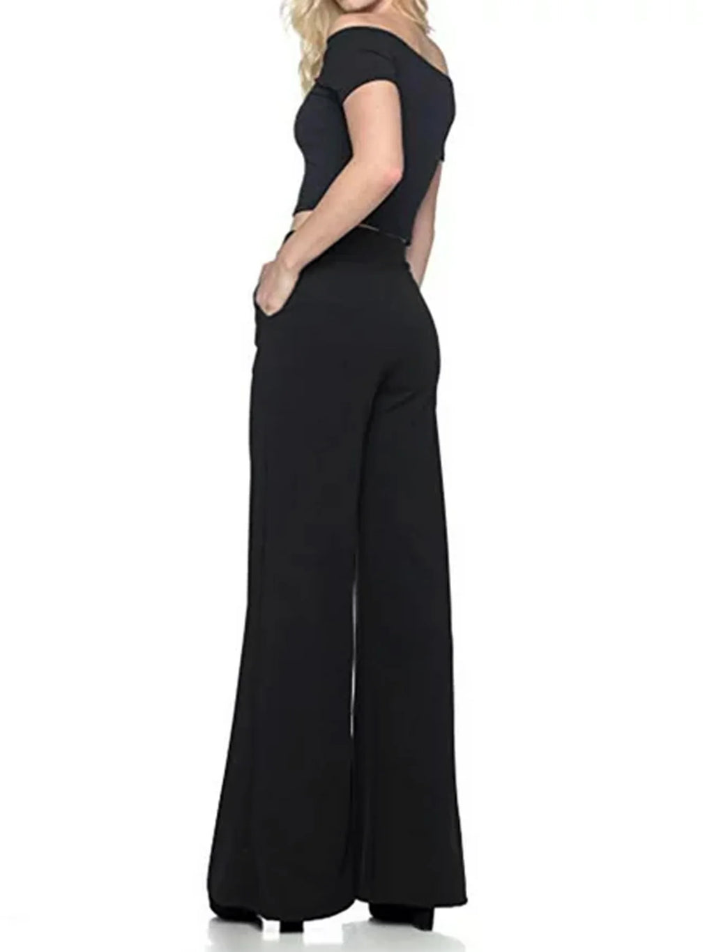 2024 neue Streets tyle Damen Plus-Size-Modestil einfarbige Hose mit weitem Bein Neun-Punkt-Hose