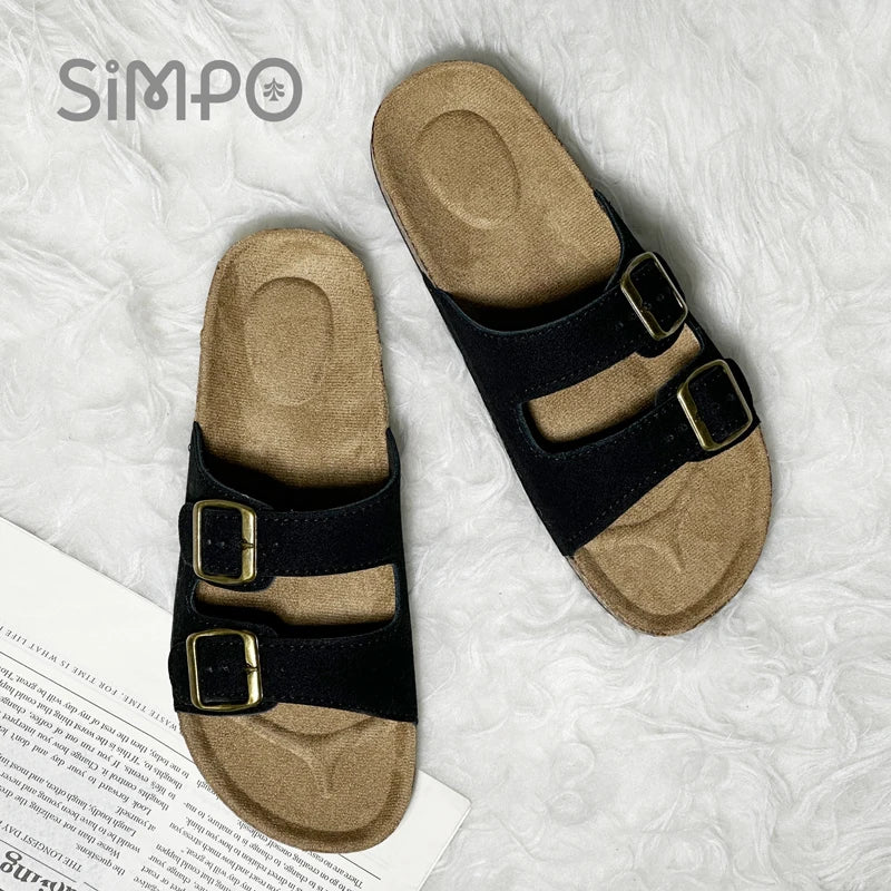 1 Paar Ledersandalen für Männer und Frauen, Strandsandalen 2025, Designer-Herrenschuhe, bequeme Slipper, Original-Marken-Schuhe