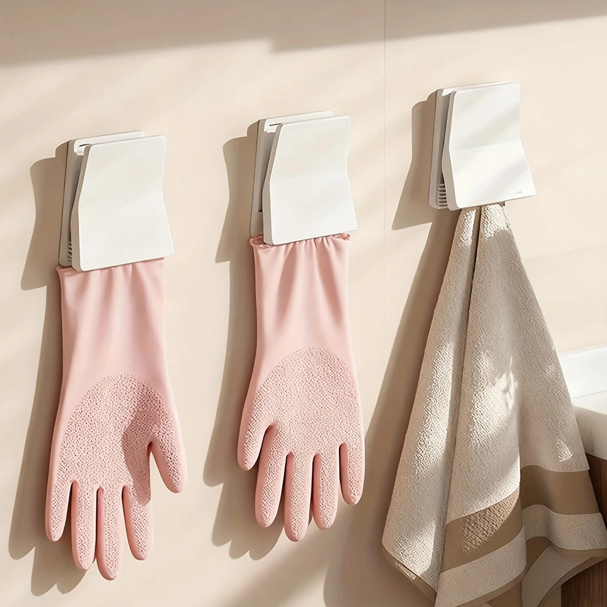Küchenhandschuhhalter, Spülhandschuhhaken, Lappen- und Handtuchclip-Organizer, Haushaltsreinigungs-Aufhänger, Zubehör