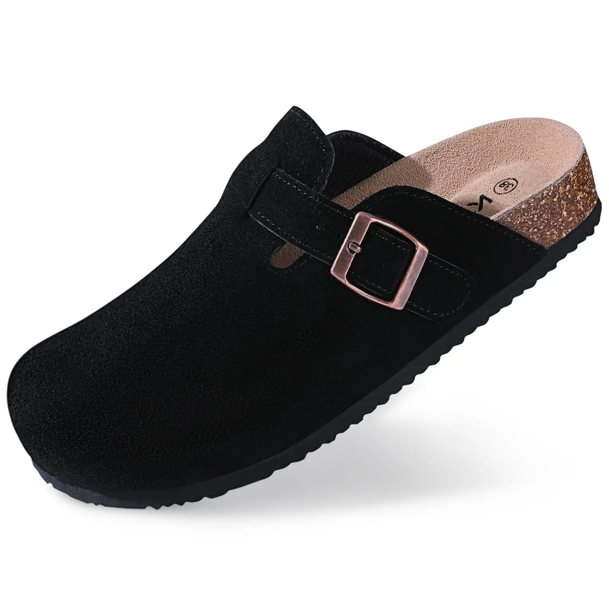 Shevalues Herren-Wildleder-Clogs, weiche Leder-Pantoletten, Herren, neue Sommer-Männer-Kork-Sandalen, bequeme Slip-On-Unisex-Clogs mit Fußgewölbeunterstützung