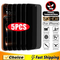 5 Stück Sichtschutz-Displayschutzfolie für iPhone 16 15 14 11 12 13 17 Pro Max Mini Anti-Spy Panzerglas für iPhone XR X XS 15 16 Plus
