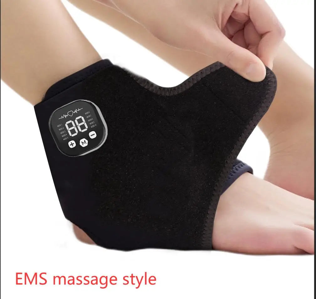 Intelligentes EMS Fuß- und Knöchelmassagegerät Rotlichttherapie Elektrisch Beheizte Vibration Schmerzlinderung Heizpad