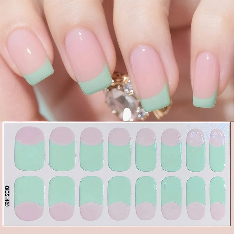 16 Tipps weinrote Nagelaufkleber, langlebig, einfarbig, volle Nagelfolien, selbstklebender Slider, Nagelkunst, DIY-Aufkleber, Maniküre-Dekor