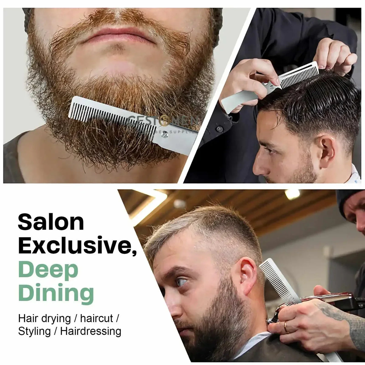 Neue Type1/2PCS Tragbare Stahl Kämme Falten Tasche Bart Kämme Für Männer Öl Kopf Haar Styling Kamm Salon barber Werkzeuge Für Haarschnitt