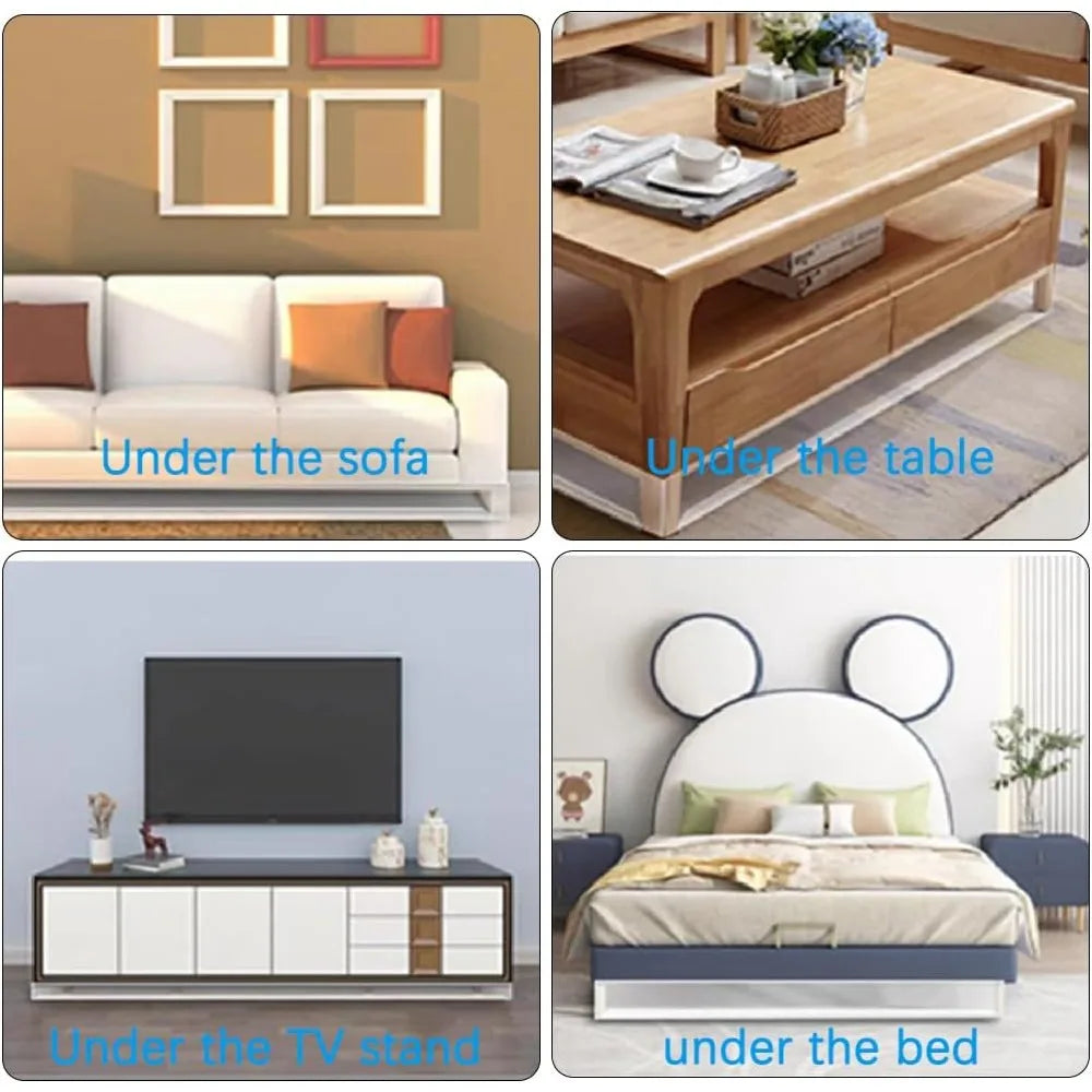 8er-Pack Haustiersichere Spaltabdeckung Verstellbare Barriere für Sofa und Bett mit Starkem Klebstoff Einfache Installation