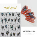 5D Glänzende Schillernde Glitzer-Schmetterling Nagelaufkleber Holographische Katzenauge-Schmetterlinge Nagelsticker Selbstklebende Nageldekoration*1Stk