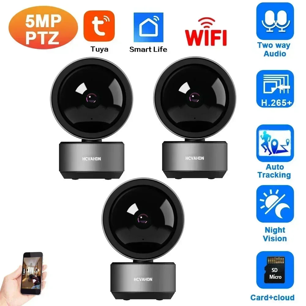 Smart Life 5MP IP WiFi Kamera Überwachung Sicherheit Baby Monitor Automatische Menschen Tracking Cam Zwei-wege Audio Indoor Video Kamera