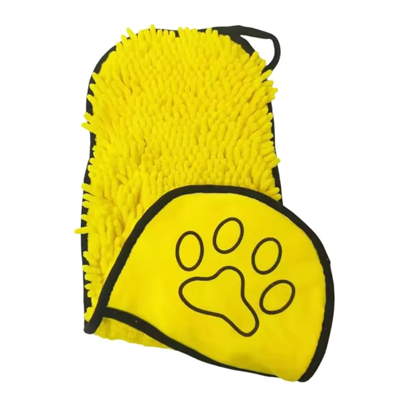 Handtuch im Taschenformat aus dickem Chenille für Haustiere, super saugfähig, schnelltrocknend, weiches Pflegetuch, universell für Hunde, Katzen und andere Haustiere.