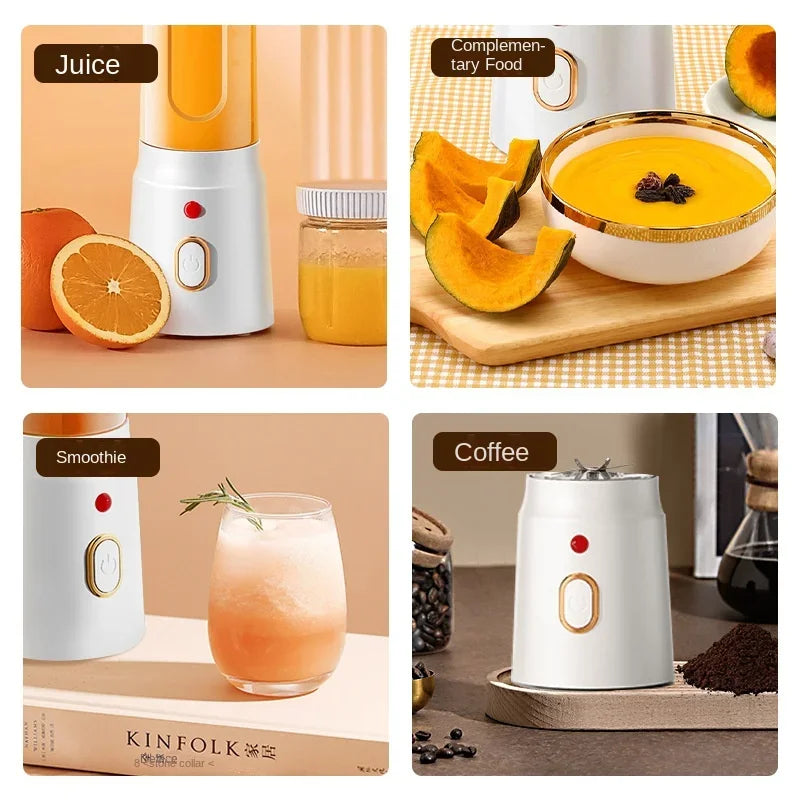 Tragbarer Küchenmixer, kabellose elektrische Fruchtentsaftermaschine für Orangen-Eiszerkleinerung, 10 Klingen, zusätzliche Lebensmittelmaschine, Mixer