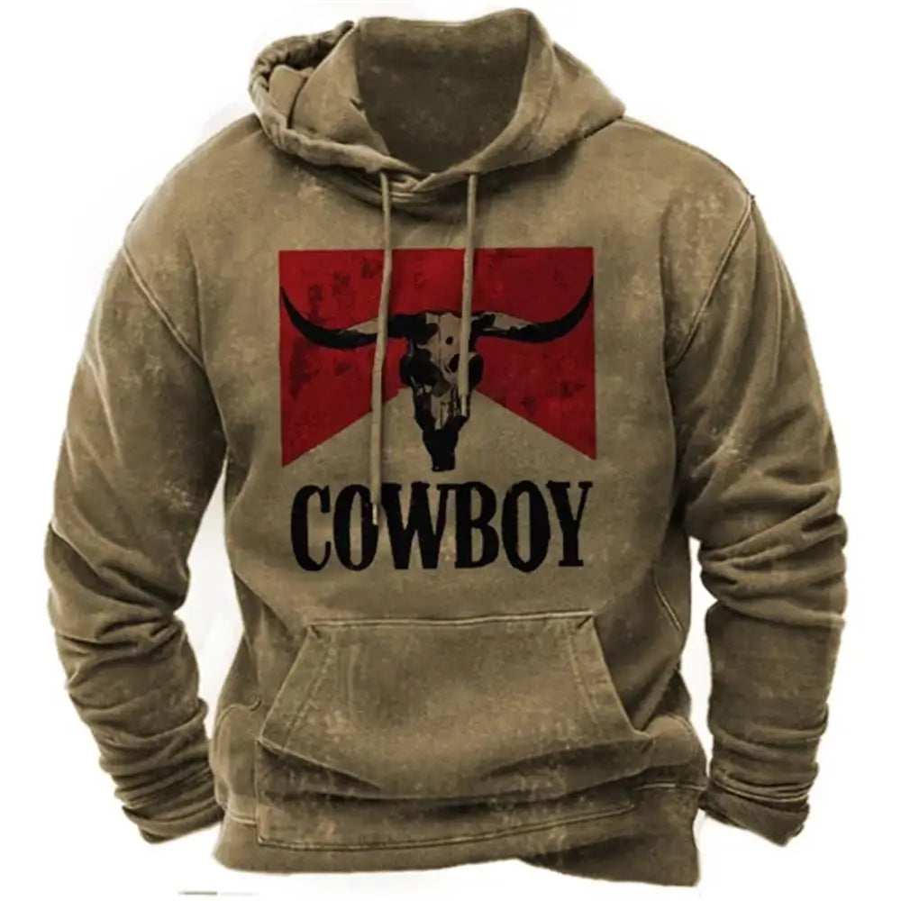 Neue Hoodies Sweatshirt männer Hoodie 3D Cowboy Gedruckt Pullover Übergroßen männer Tops Männlich Yellowstone Lose Vintage Kleidung Heißer