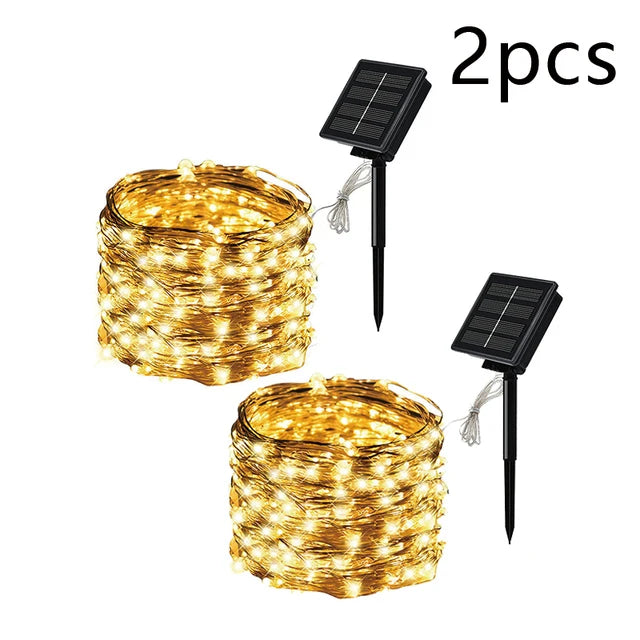 32M 300Leds Im Freien Wasserdichte Solar-Led-Licht Outdoor Girlande Solar Power Lampe Garten Lichter Weihnachten Party Garten Dekoration