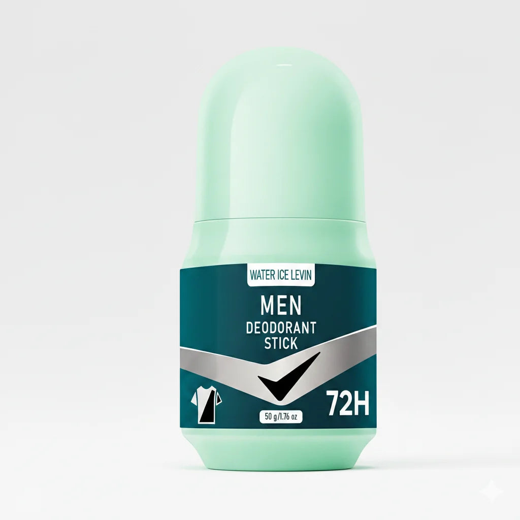 Water Ice Levin Men Deodorant Stick Black White Formula verhindert weiße Flecken und gelbe Flecken. 72-Stunden Geruchskontrolle. 50g.